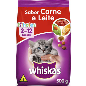 Ração Whiskas Carne para Gatos Filhotes - 500g/1kg